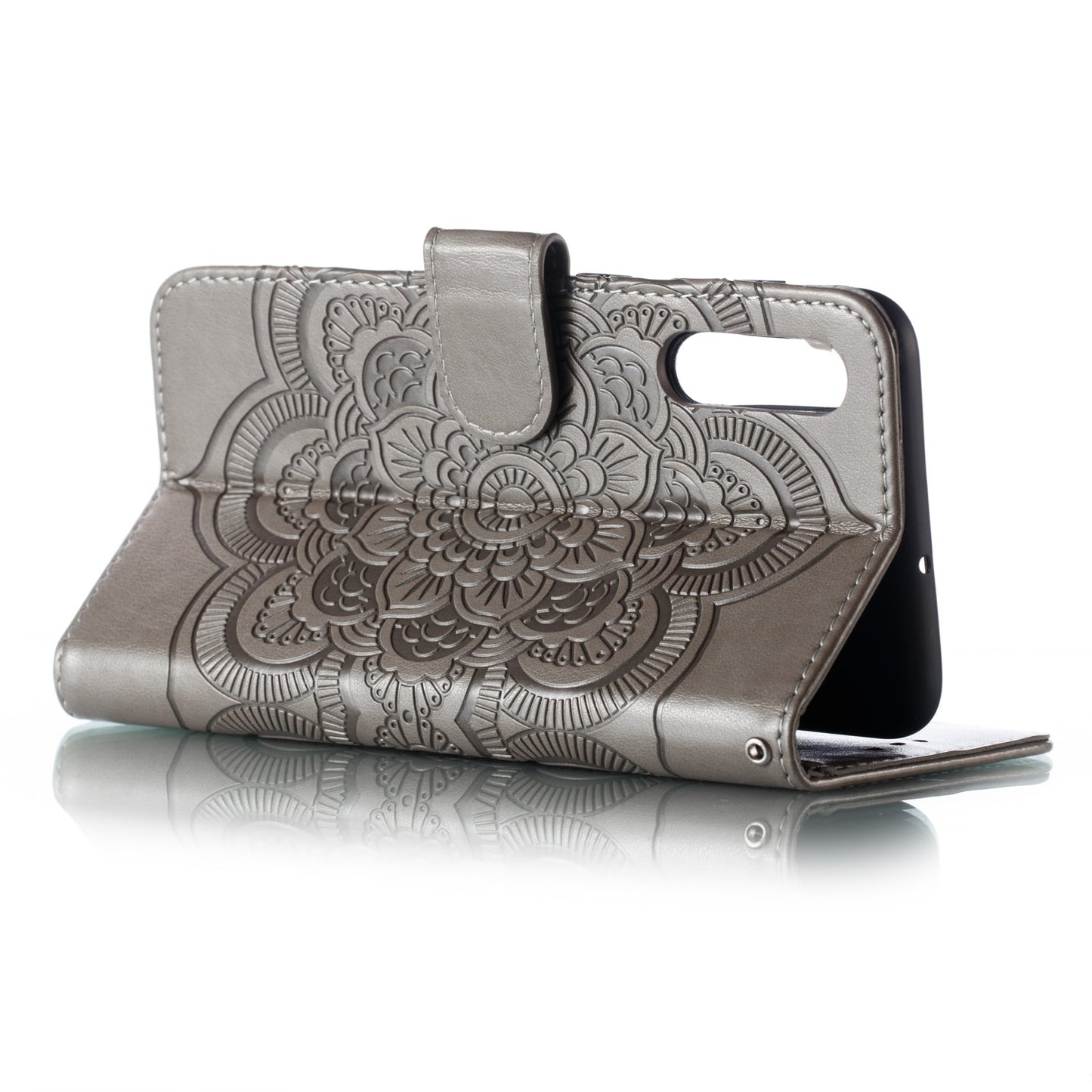For Samsung Galaxy A50/A50s/A30s  Imprint Mandala Flower Leather Wallet Case Phone Cover