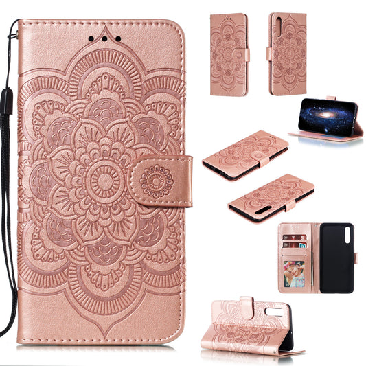 For Samsung Galaxy A50/A50s/A30s  Imprint Mandala Flower Leather Wallet Case Phone Cover