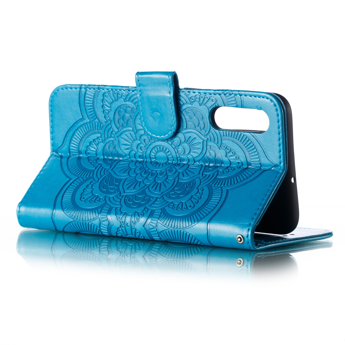 For Samsung Galaxy A50/A50s/A30s  Imprint Mandala Flower Leather Wallet Case Phone Cover