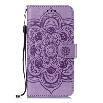 For Samsung Galaxy A50/A50s/A30s  Imprint Mandala Flower Leather Wallet Case Phone Cover