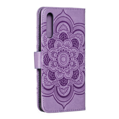 For Samsung Galaxy A50/A50s/A30s  Imprint Mandala Flower Leather Wallet Case Phone Cover