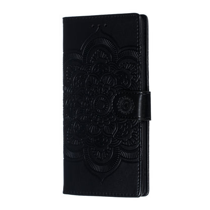For Samsung Galaxy S10 Plus Imprint Mandala Flower Leather Wallet Case Phone Cover