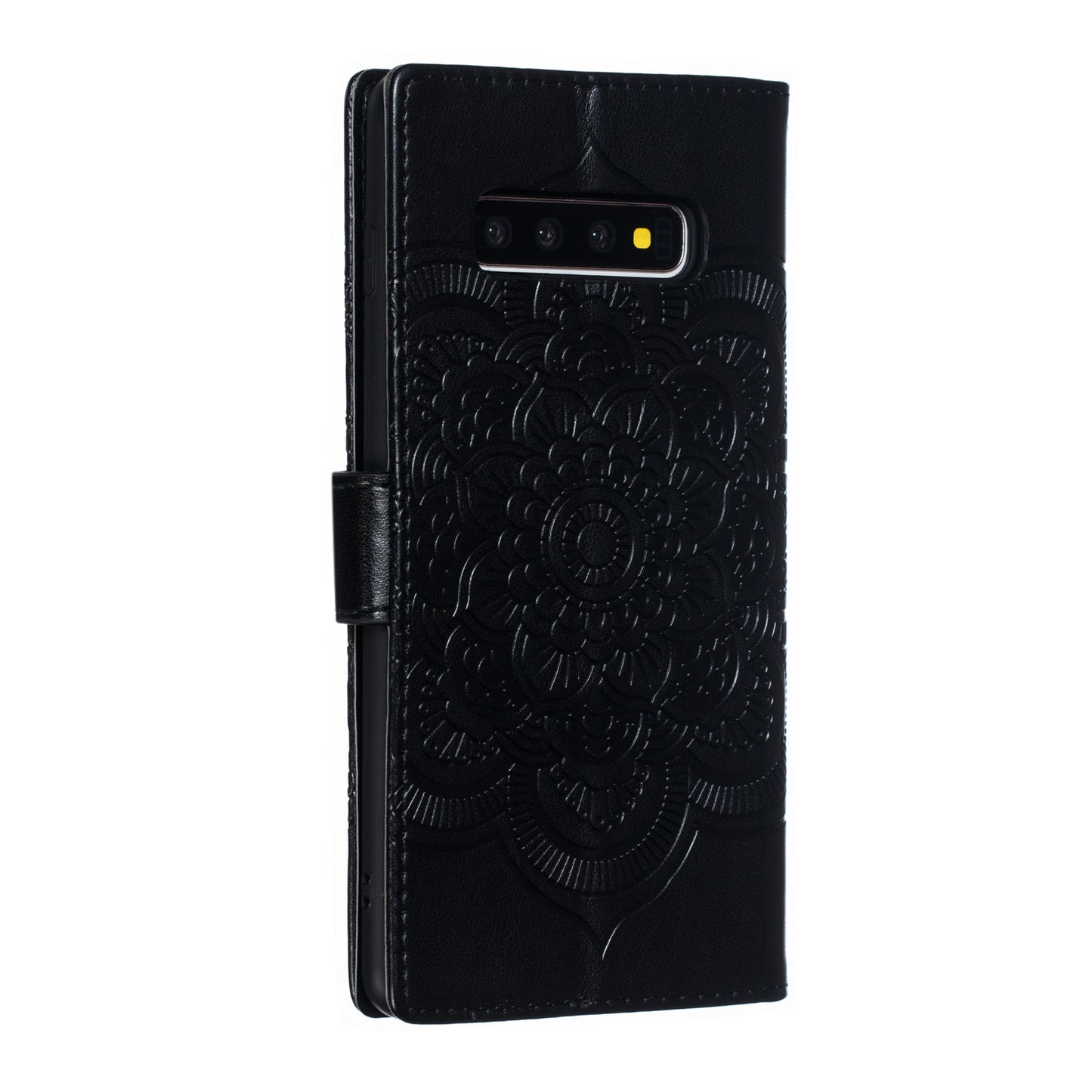 For Samsung Galaxy S10 Plus Imprint Mandala Flower Leather Wallet Case Phone Cover