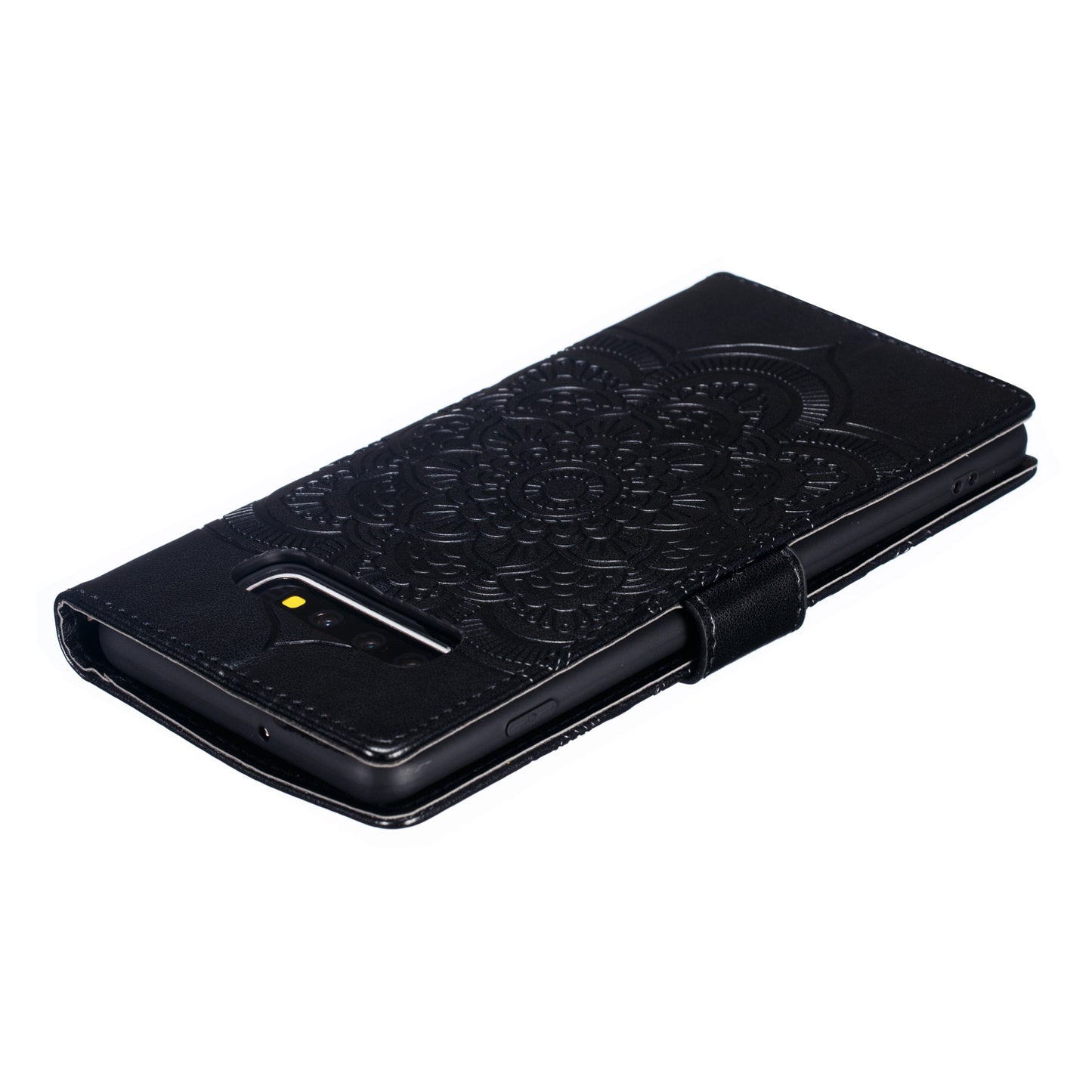 For Samsung Galaxy S10 Plus Imprint Mandala Flower Leather Wallet Case Phone Cover