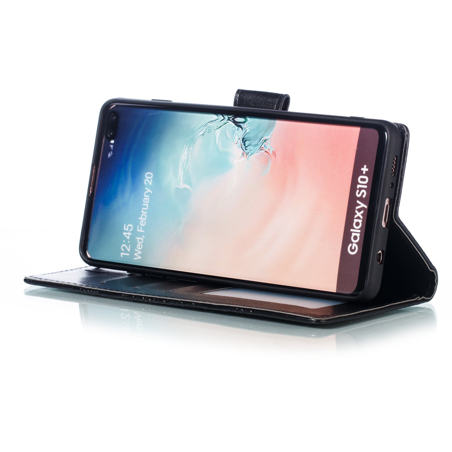 For Samsung Galaxy S10 Plus Imprint Mandala Flower Leather Wallet Case Phone Cover