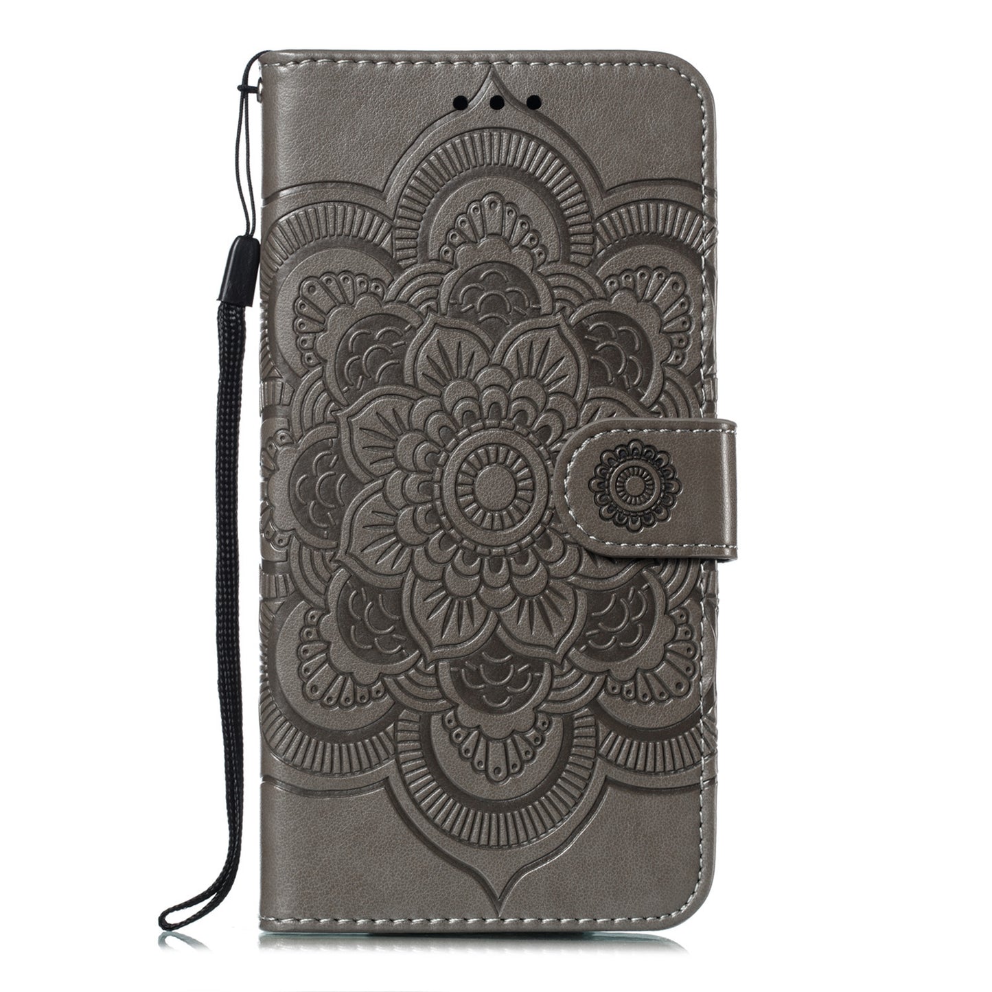 For Samsung Galaxy S10 Plus Imprint Mandala Flower Leather Wallet Case Phone Cover