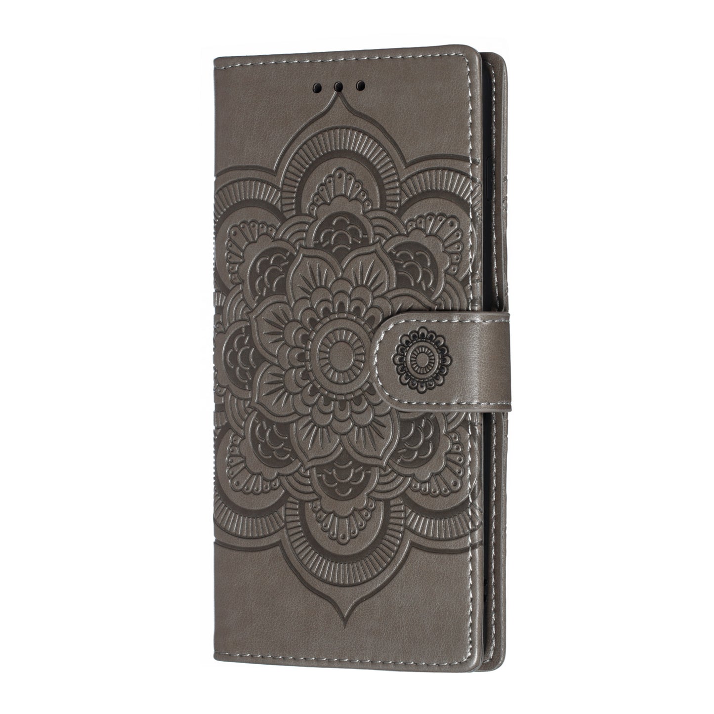 For Samsung Galaxy S10 Plus Imprint Mandala Flower Leather Wallet Case Phone Cover