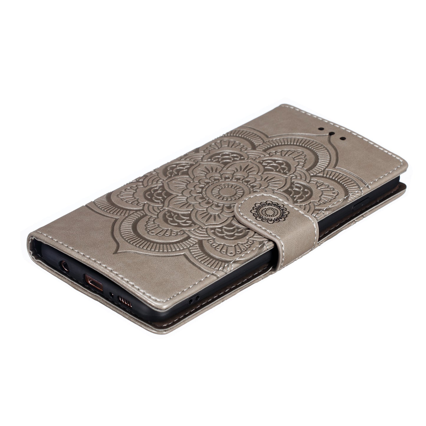 For Samsung Galaxy S10 Plus Imprint Mandala Flower Leather Wallet Case Phone Cover