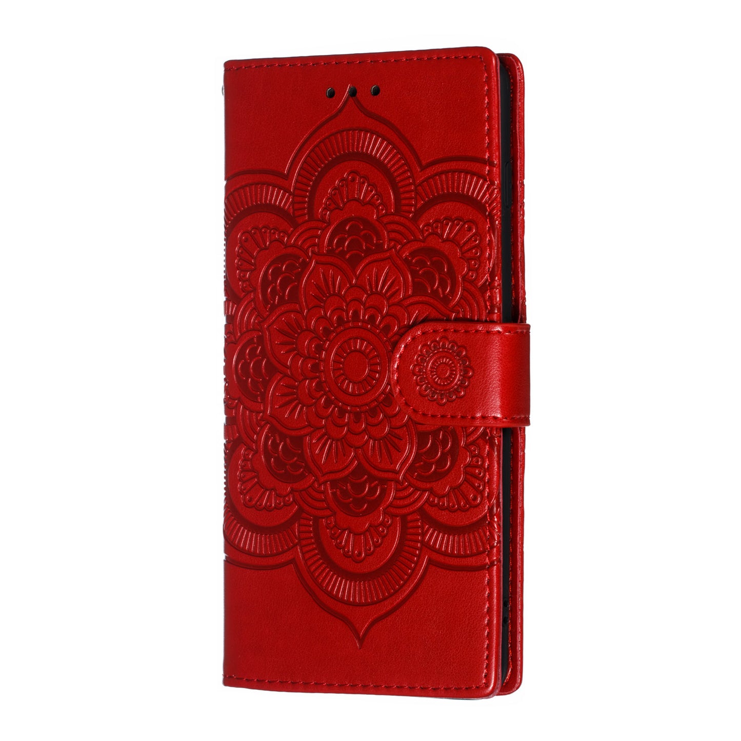 For Samsung Galaxy S10 Plus Imprint Mandala Flower Leather Wallet Case Phone Cover