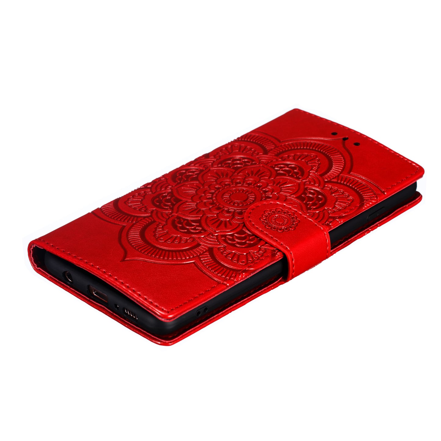 For Samsung Galaxy S10 Plus Imprint Mandala Flower Leather Wallet Case Phone Cover