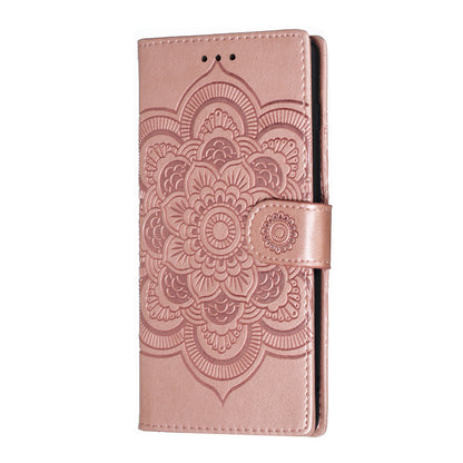 For Samsung Galaxy S10 Plus Imprint Mandala Flower Leather Wallet Case Phone Cover