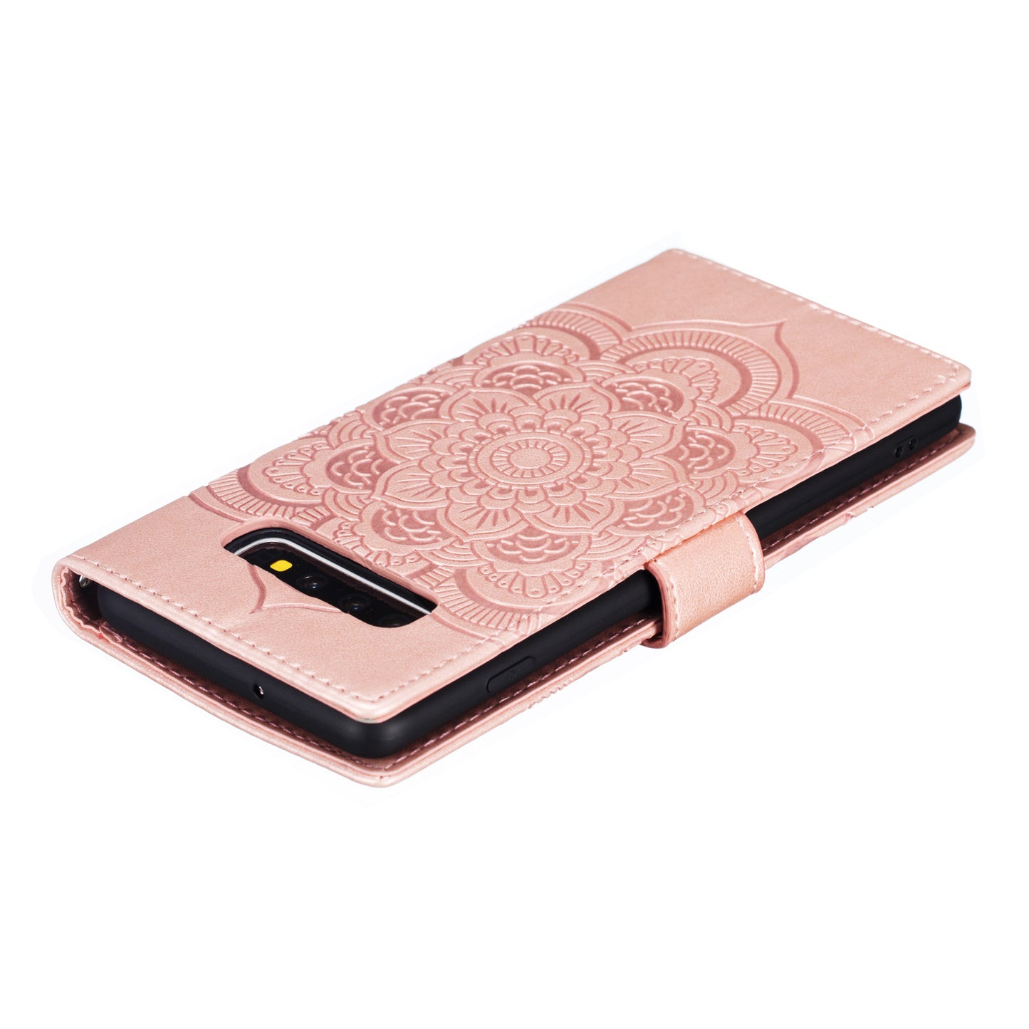 For Samsung Galaxy S10 Plus Imprint Mandala Flower Leather Wallet Case Phone Cover