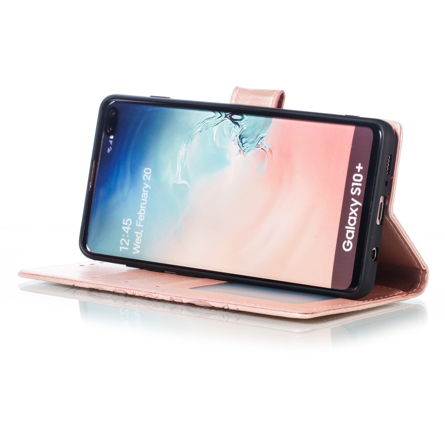 For Samsung Galaxy S10 Plus Imprint Mandala Flower Leather Wallet Case Phone Cover