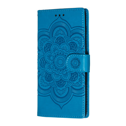For Samsung Galaxy S10 Plus Imprint Mandala Flower Leather Wallet Case Phone Cover