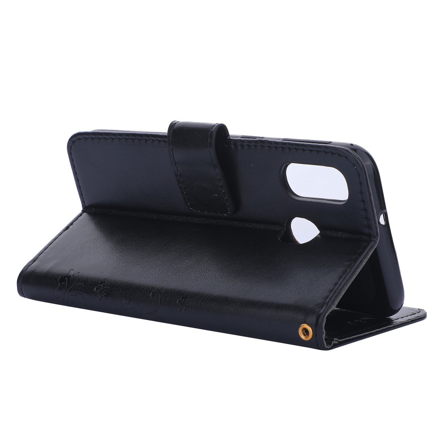 For Samsung Galaxy A40 Imprint Butterfly Flower Leather Wallet Case Cover Phone