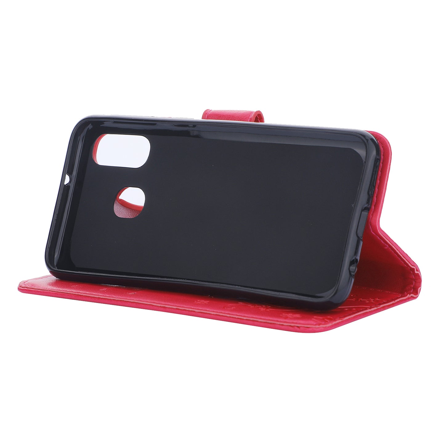 For Samsung Galaxy A40 Imprint Butterfly Flower Leather Wallet Case Cover Phone