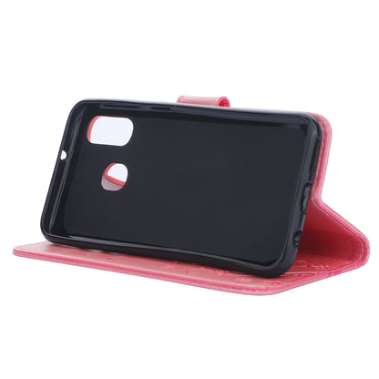 For Samsung Galaxy A40 Imprint Butterfly Flower Leather Wallet Case Cover Phone