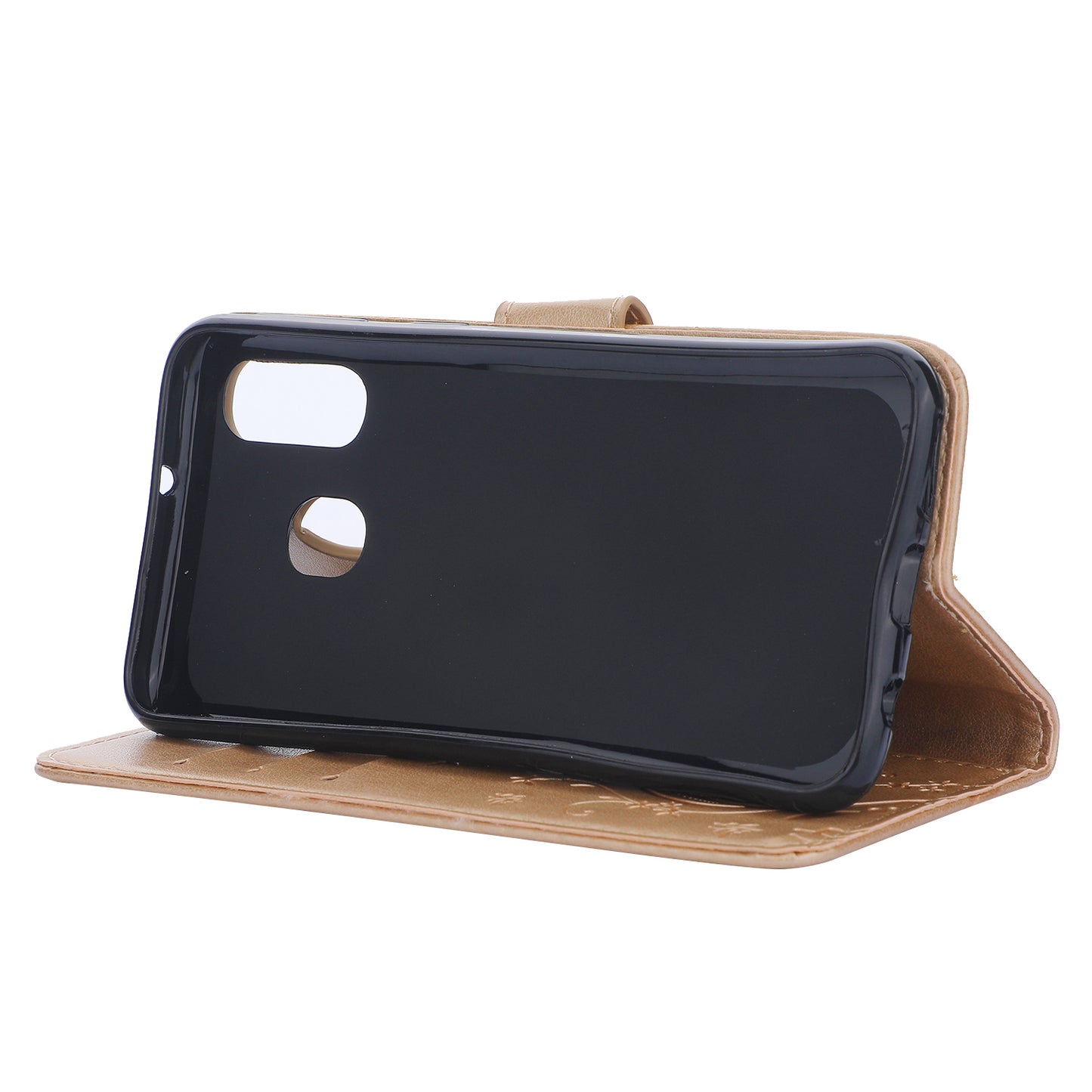 For Samsung Galaxy A40 Imprint Butterfly Flower Leather Wallet Case Cover Phone