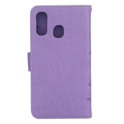 For Samsung Galaxy A40 Imprint Butterfly Flower Leather Wallet Case Cover Phone