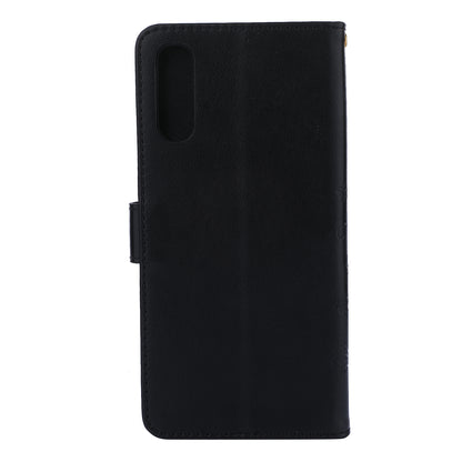 For Samsung Galaxy A70 Imprint Butterfly Flower Leather Wallet Case Cover Phone