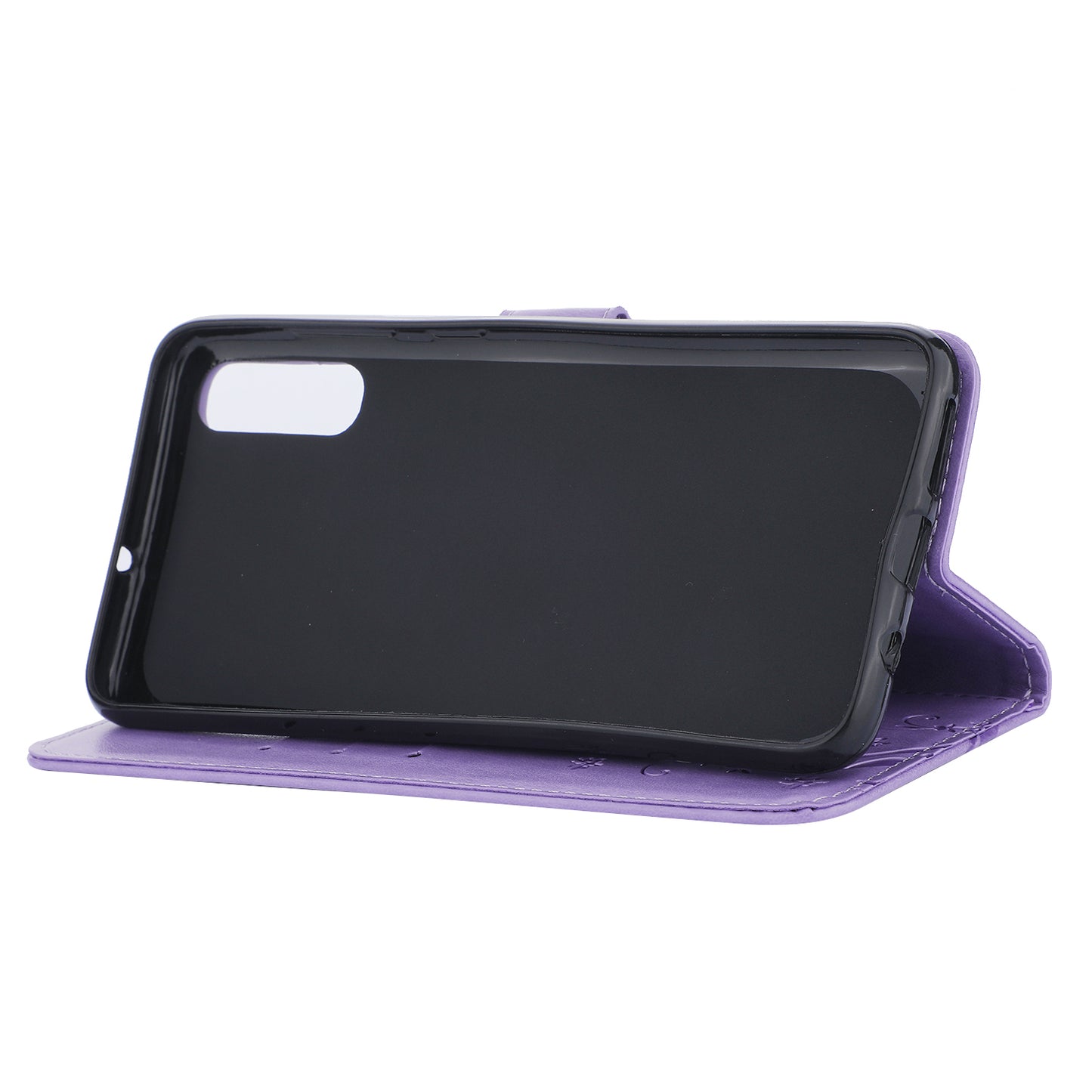 For Samsung Galaxy A70 Imprint Butterfly Flower Leather Wallet Case Cover Phone