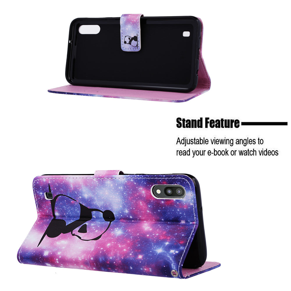 Pattern Printing Leather Wallet Case for Samsung Galaxy A10/M10