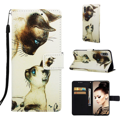 Pattern Printing Leather Wallet Case for Samsung Galaxy A10/M10