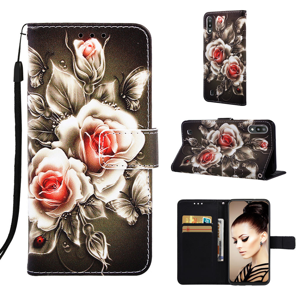 Pattern Printing Leather Wallet Case for Samsung Galaxy A10/M10