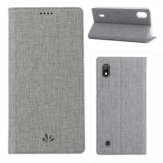 VILI DMX Cross Texture Stand Leather Card Holder Case for Samsung Galaxy A10