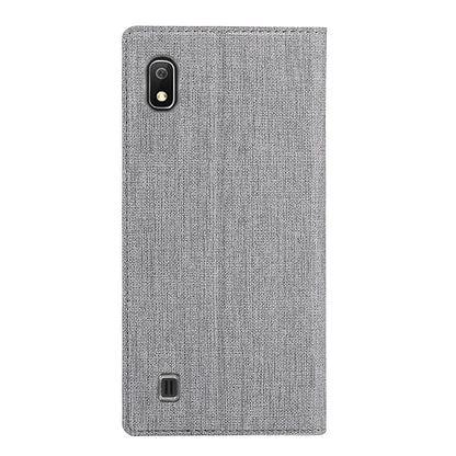 VILI DMX Cross Texture Stand Leather Card Holder Case for Samsung Galaxy A10