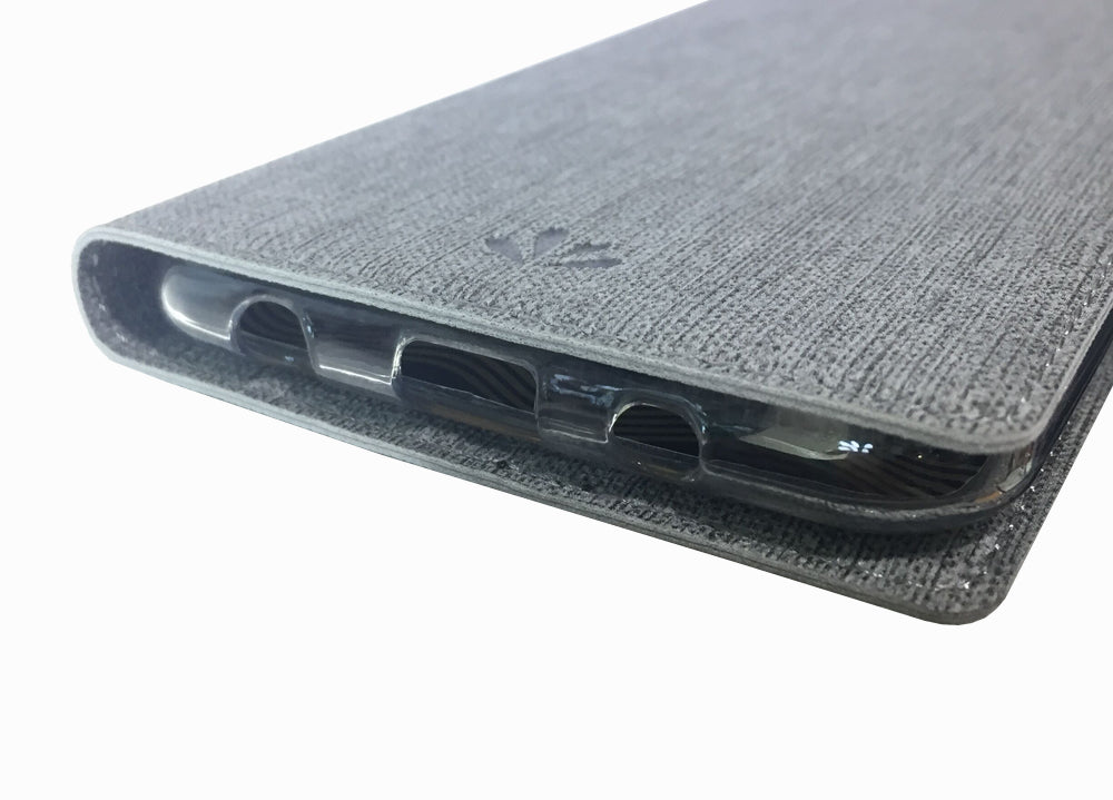 VILI DMX Cross Texture Stand Leather Card Holder Case for Samsung Galaxy A10
