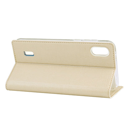 VILI DMX Cross Texture Stand Leather Card Holder Case for Samsung Galaxy A10