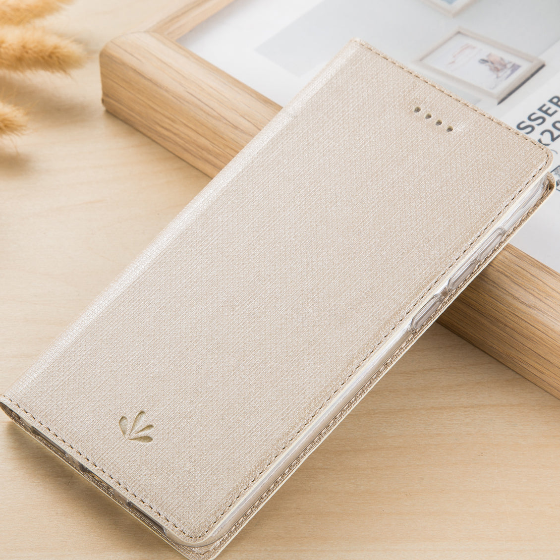 VILI DMX Cross Texture Stand Leather Card Holder Case for Samsung Galaxy A10