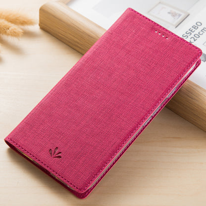VILI DMX Cross Texture Stand Leather Card Holder Case for Samsung Galaxy A10