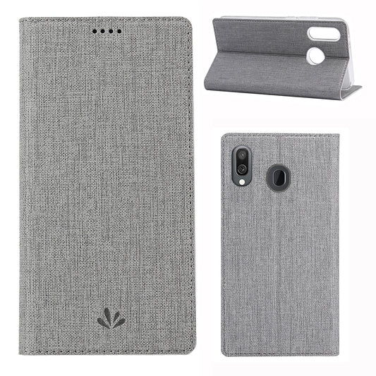 VILI DMX Cross Texture Stand Leather Card Holder Case for Samsung Galaxy A30 / Galaxy A20