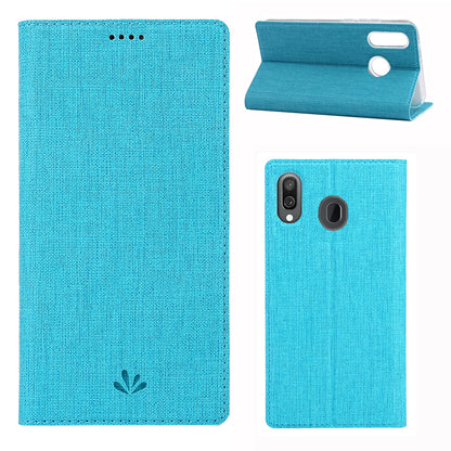 VILI DMX Cross Texture Stand Leather Card Holder Case for Samsung Galaxy A30 / Galaxy A20