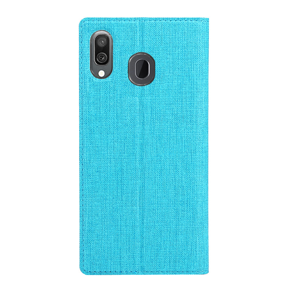 VILI DMX Cross Texture Stand Leather Card Holder Case for Samsung Galaxy A30 / Galaxy A20