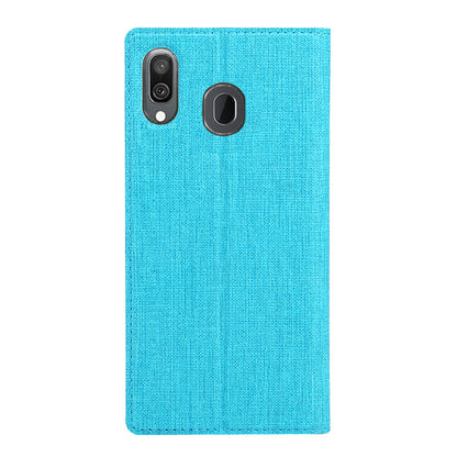 VILI DMX Cross Texture Stand Leather Card Holder Case for Samsung Galaxy A30 / Galaxy A20