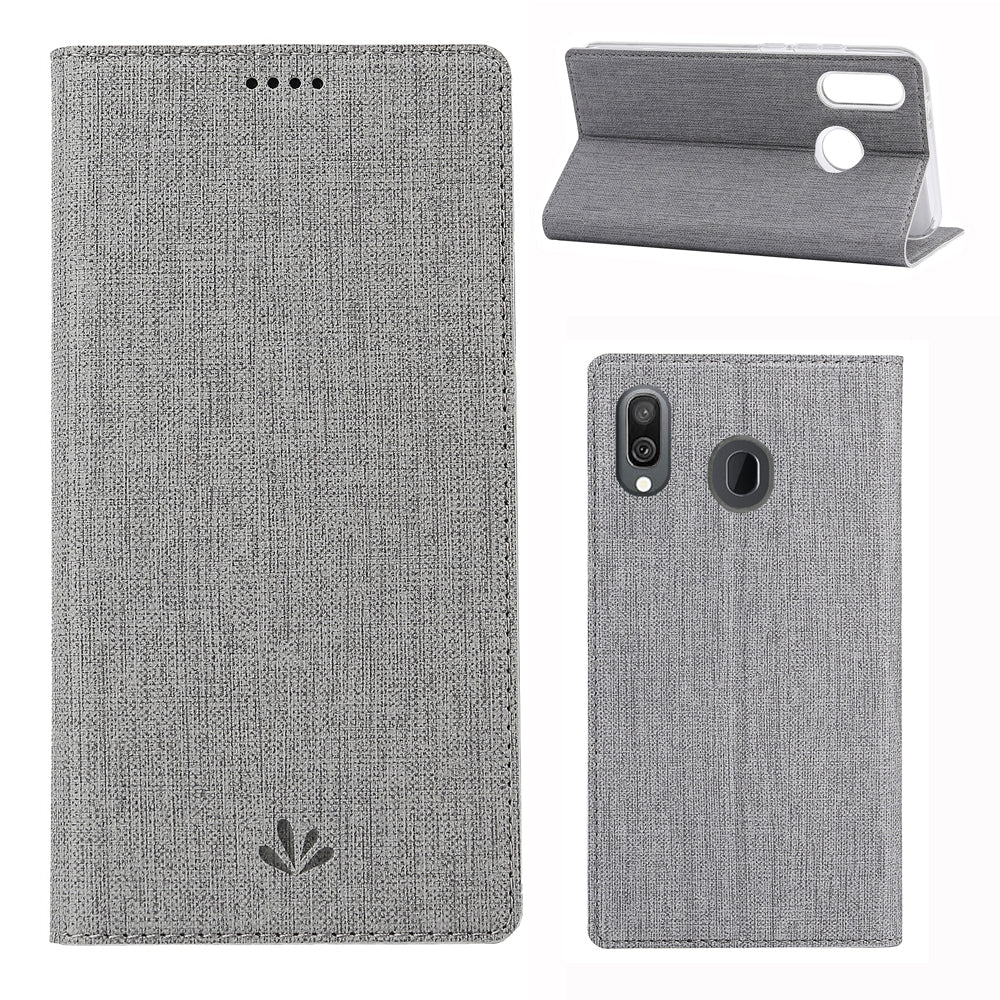 VILI DMX Cross Texture Stand Leather Card Holder Case for Samsung Galaxy A40