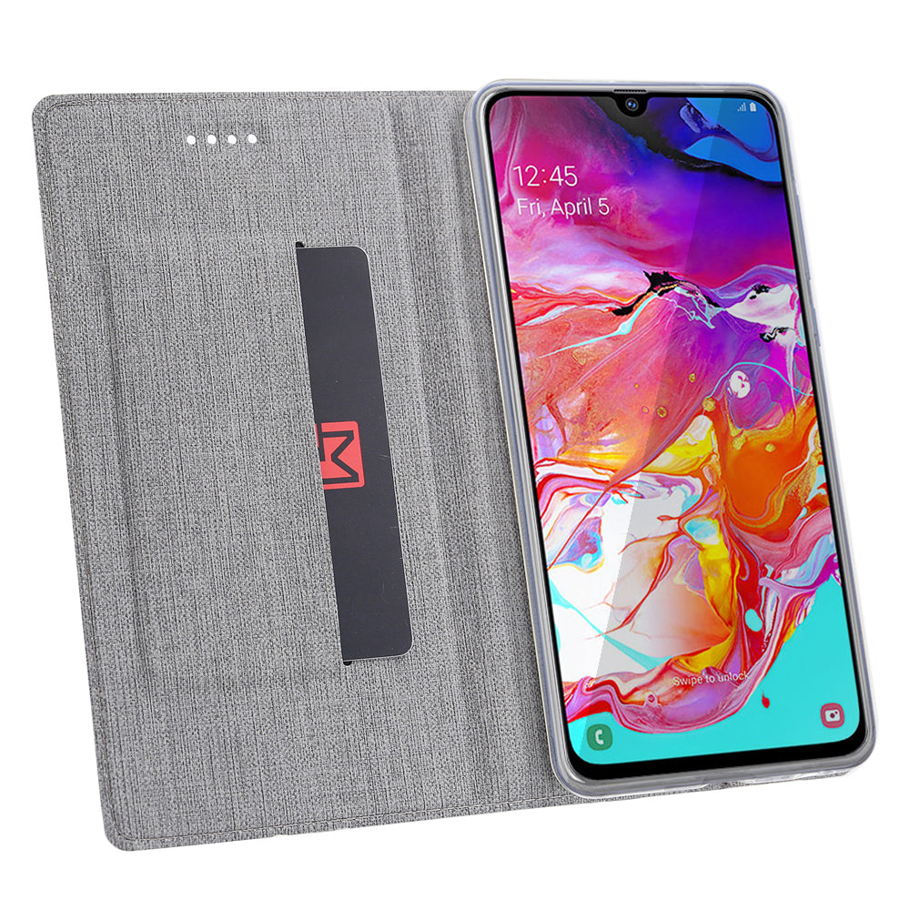 VILI DMX Cross Texture Stand Leather Card Holder Case for Samsung Galaxy A40