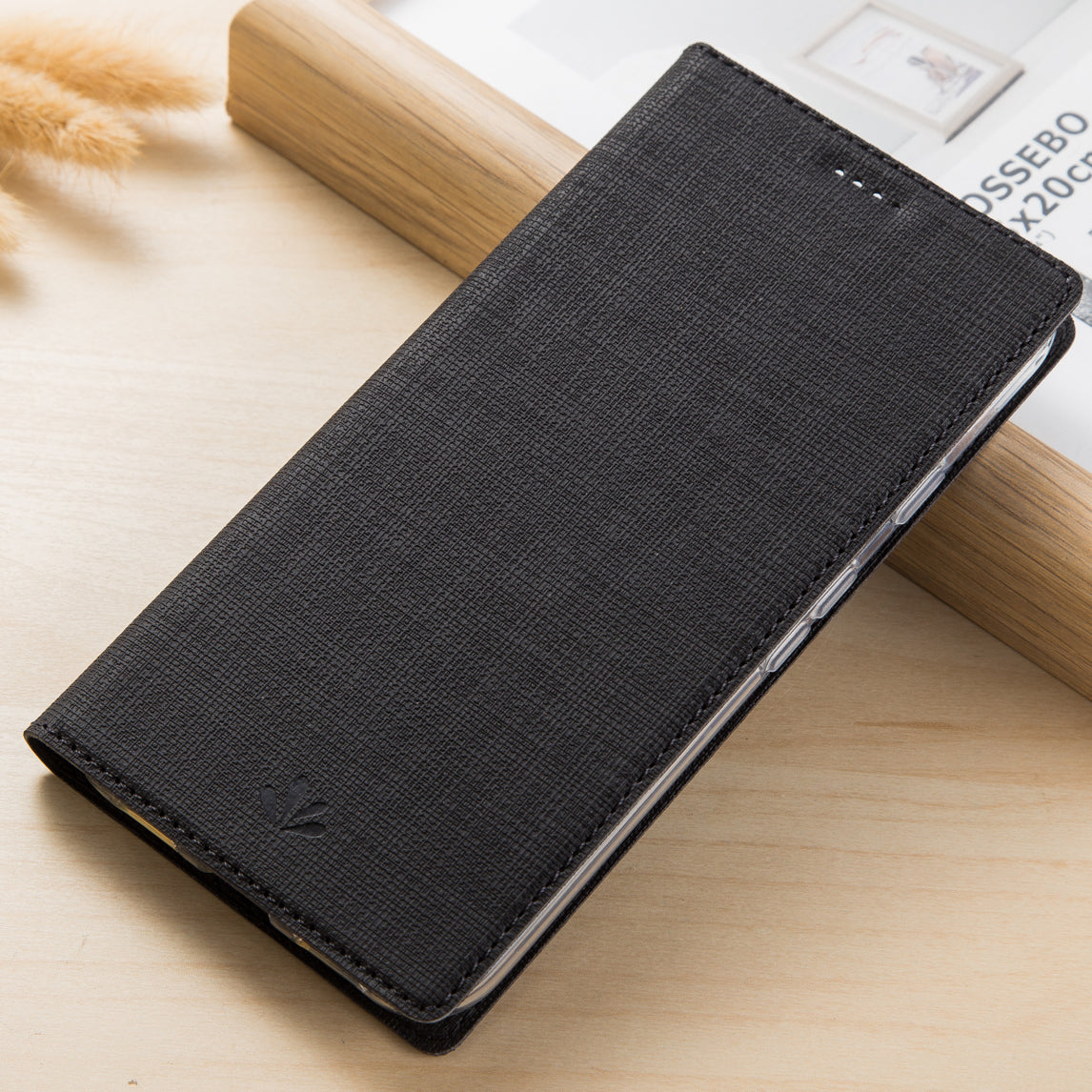VILI DMX Cross Texture Stand Leather Card Holder Case for Samsung Galaxy A40