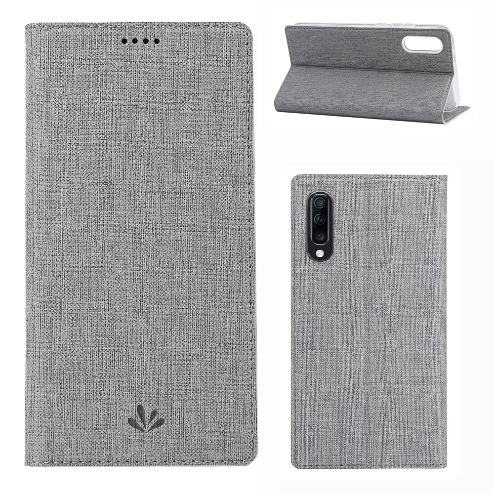 VILI DMX Cross Texture Stand Leather Card Holder Case for Samsung Galaxy A50