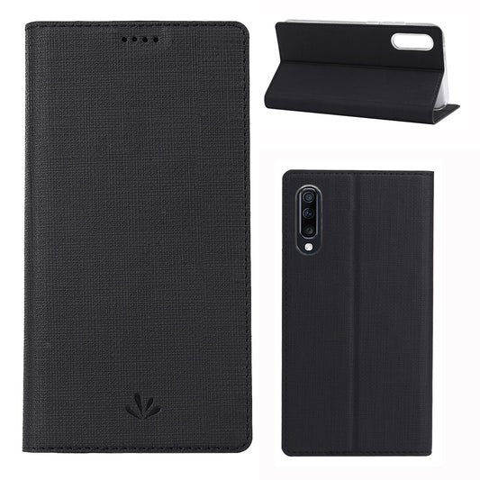 VILI DMX Cross Texture Stand Leather Card Holder Case for Samsung Galaxy A50