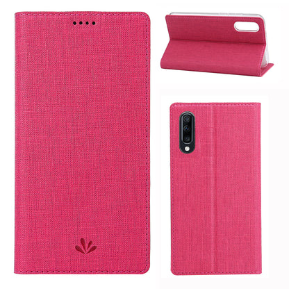 VILI DMX Cross Texture Stand Leather Card Holder Case for Samsung Galaxy A50