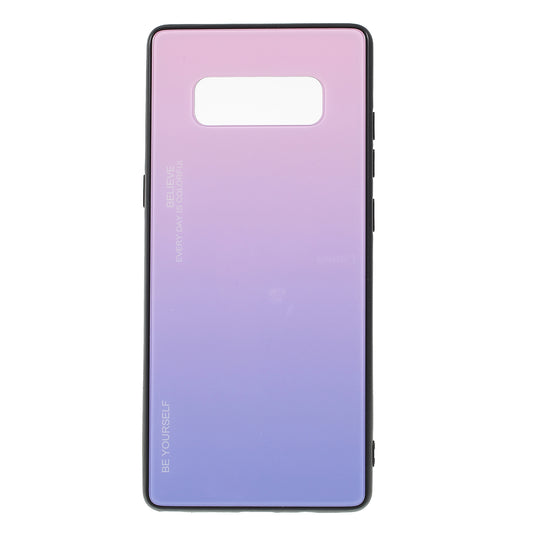Gradient Color Glass + PC + TPU Hybrid Mobile Casing for Samsung Galaxy Note 8 N950
