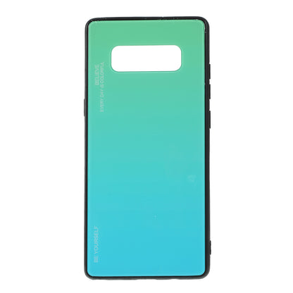 Gradient Color Glass + PC + TPU Hybrid Mobile Casing for Samsung Galaxy Note 8 N950