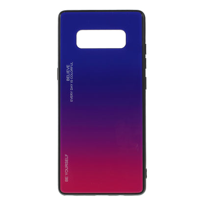 Gradient Color Glass + PC + TPU Hybrid Mobile Casing for Samsung Galaxy Note 8 N950