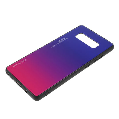 Gradient Color Glass + PC + TPU Hybrid Mobile Casing for Samsung Galaxy Note 8 N950