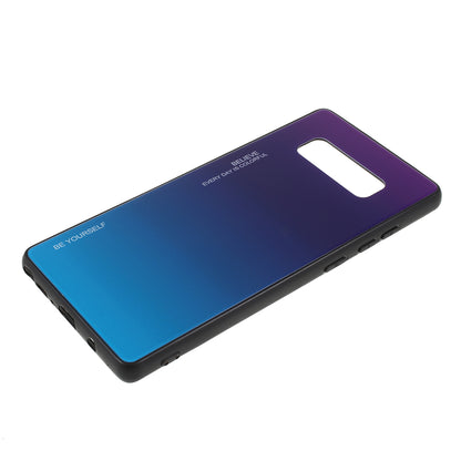 Gradient Color Glass + PC + TPU Hybrid Mobile Casing for Samsung Galaxy Note 8 N950