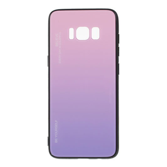 Gradient Color Glass + PC + TPU Phone Case for Samsung Galaxy S8 G950